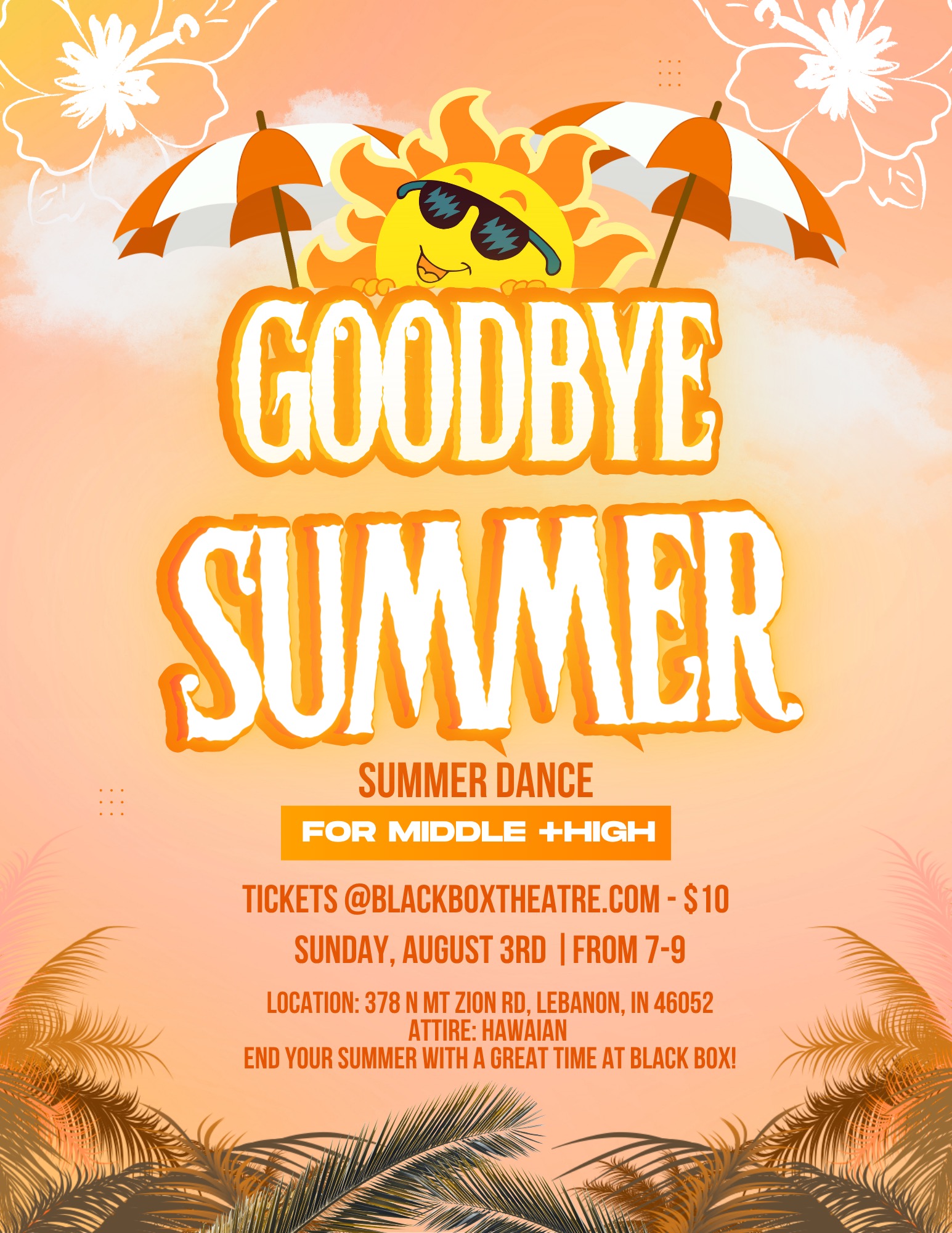 6th - 12th  Grade Good Bye Summer Dance